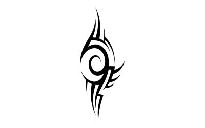 Tribal dövme vektör şablonu logosu v7