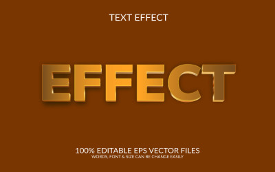 Efecto Vector eps ilustración de diseño de efecto de texto