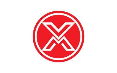 Літера X початковий логотип вектор v33