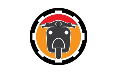 Motore Vespa icona logo vettoriale v18