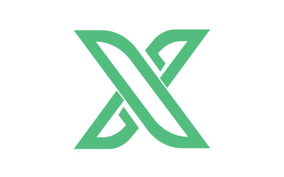 Начальный вектор логотипа буквы X v32