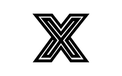 Начальный вектор логотипа буквы X v4