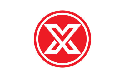 Początkowy wektor logo litery X v22