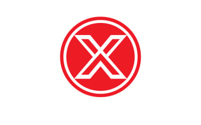 Początkowy wektor logo litery X v23