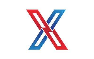 Początkowy wektor logo litery X v25