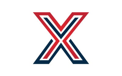 Początkowy wektor logo litery X v28