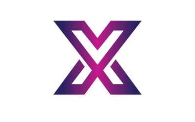 Początkowy wektor logo litery X v31