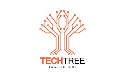 Tech tree template logo vcetor v34