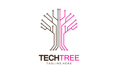 Tech tree template logo vcetor v48