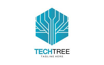 Tech tree template logo vcetor v53