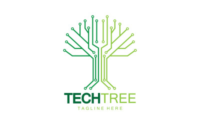 Technologiebaum-Vorlagenlogo vcetor v40