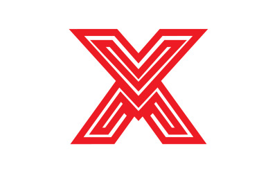 Vector de logotipo inicial de letra X v10