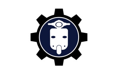Vespa motors icon logo vector v13