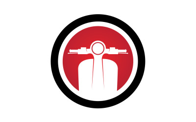 Vespa motors icon logo vector v16