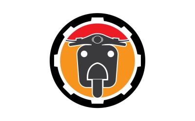 Vespa motors icon logo vector v18