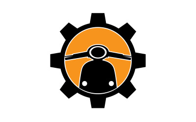 Vespa motors icon logo vector v24