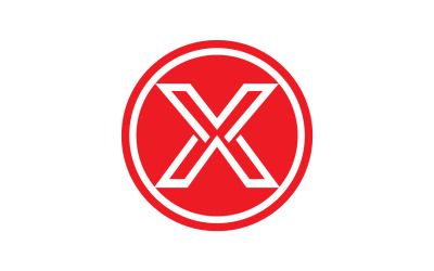 Vetor de logotipo inicial da letra X v35