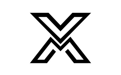 Vettore logo iniziale lettera X v26