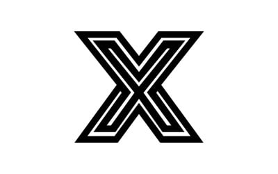 Vettore logo iniziale lettera X v4