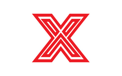 Vettore logo iniziale lettera X v5