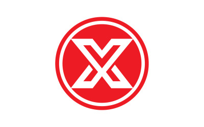 X betű kezdeti logó vektor v22