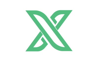 X-bokstav initial logotyp vektor v32