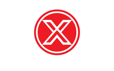 X 字母初始标志矢量 v23
