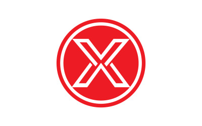 X 字母初始标志矢量 v35