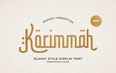 Carattere in stile islamico Korimmah