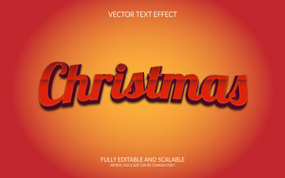 Christmas 3D redigerbar vektor text effekt malldesign