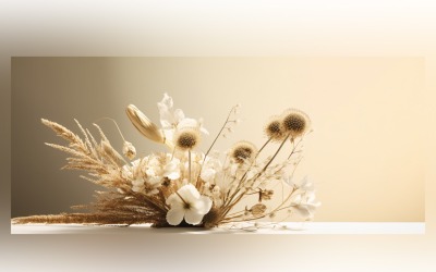 Dried Flowers Still Life White Flora 98