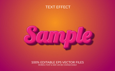 Exempel vektor redigerbar eps texteffekt malldesign