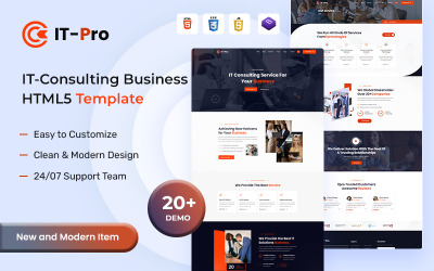 ITPRO - HTML5-шаблон для ИТ-консалтинга и бизнеса