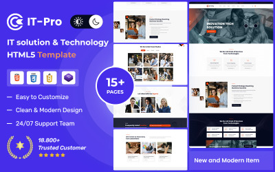 ITPRO – IT 解决方案和技术 HTML5 网站模板