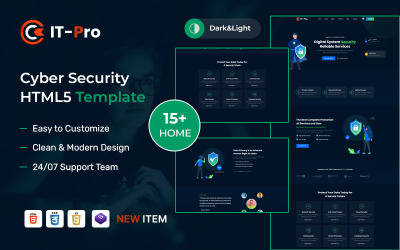 ITPRO – šablona webových stránek HTML5 pro kybernetickou bezpečnost