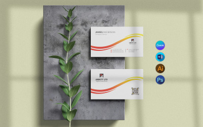 Modern Business Card Template Canva &amp;amp; Word
