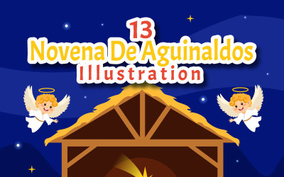 13 Novena De Aguinaldos İllüstrasyonu