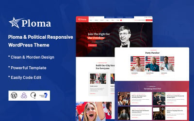 Ploma - Politiskt responsivt WordPress-tema