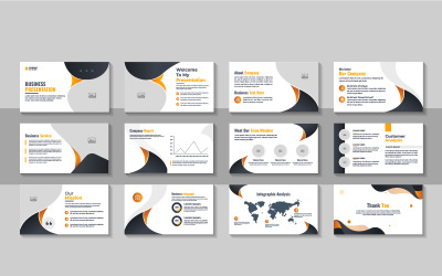 PowerPoint bemutatósablon, vállalati prezentáció tervezősablon elrendezése