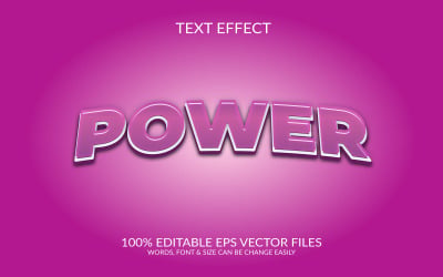 Puissance 3D Editable Vector Eps Text Effect Illustration Design