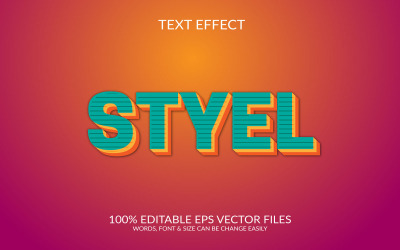 Style 3D Editable Vector Eps Text Effect Template