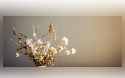 Torkade blommor Stilleben White Flora 95