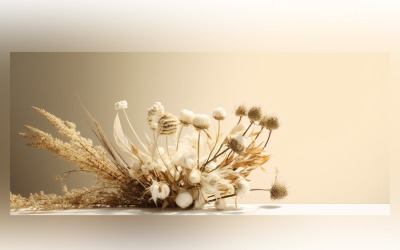 Torkade blommor Stilleben White Flora 96