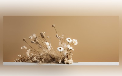 Torkade blommor Stilleben White Flora 97