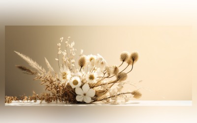 Trockenblumen Stillleben Weiße Flora 99
