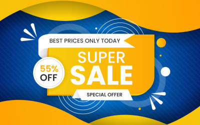 Vector illustration sale banner template  blue design Big sales special offer ideas