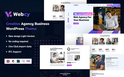 Webcy - Tema WordPress de negócios para agências criativas