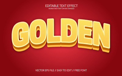 Design de efeito de texto vetorial Eps totalmente editável dourado