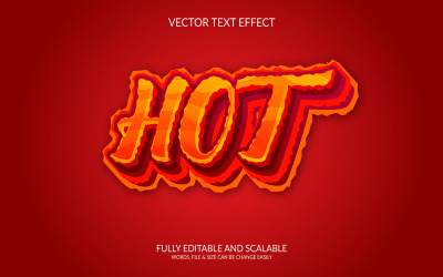 Hot 3d redigerbar vektor eps texteffekt malldesign.