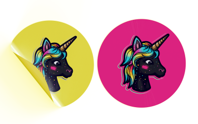 Animal Sticker-Unicorn 5-608-23